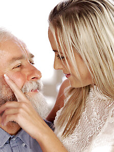 Handsome Old Dad Satisfies Winsome Mistress In Various Ways