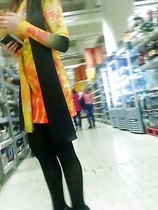 Spy Sexy Women In Supermarket Romanian