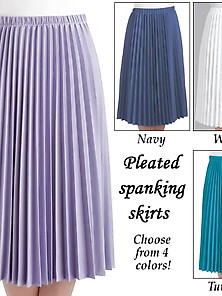 Pleated Spanking Skirts Worn By Virtuous Christian Ladies
