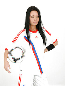 Russian Babe In Soccer Gear