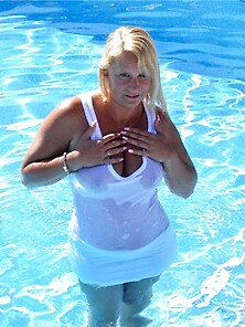 Wet T Shirt At The Pool
