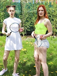 Badminton Foursome At Grandparentsx