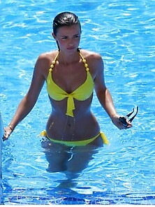 Lucy Mecklenburgh In A Skimpy Yellow Bikini