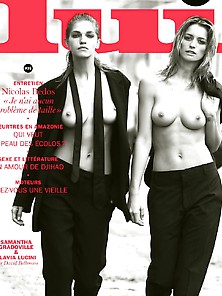Samantha Gradoville & Flavia Lucini Topless Lui Mar2017
