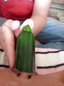 Cucumber In Her Pussy 2