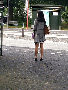 Nylon Lady At The Bus Stop