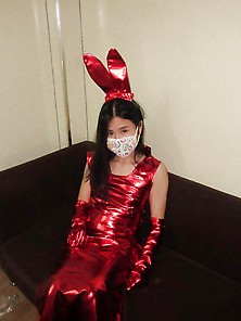 Cosplay Red Latex Bunny - Softcore -